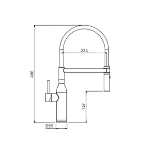 Смеситель для кухни Gappo G4098-23 с гибким изливом золотой сатин